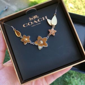 NWT! COACH WILDFLOWER BOUQUET NECKLACE.